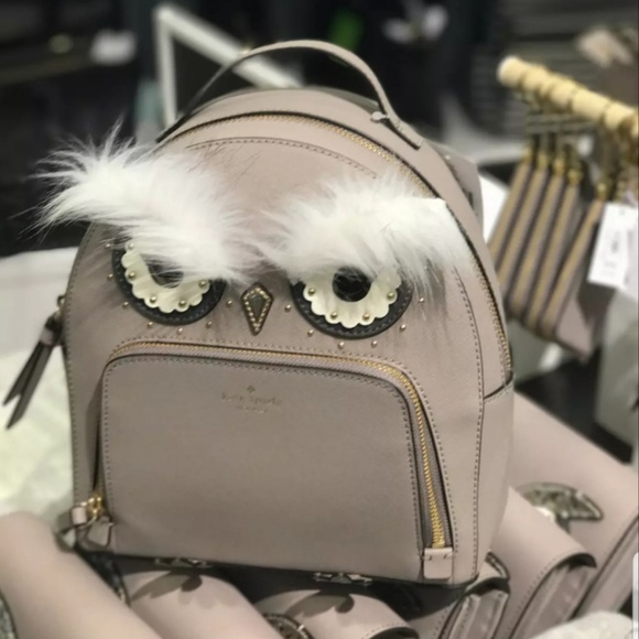 BNWT Kate Spade Mini Owl Leather Backpack - Picture 5 of 8